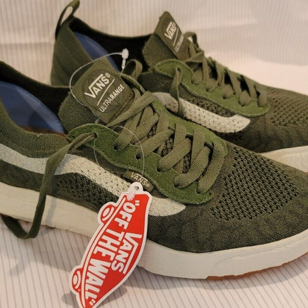 Vans UltraRange Vr3 Chive Green White Mesh Mens 7.5 Womens 9